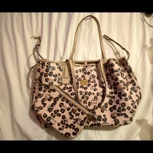 MCM Loveless Exclusive Reversible Tote with pouch